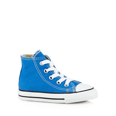 Converse Boy's bright blue hi-top trainers